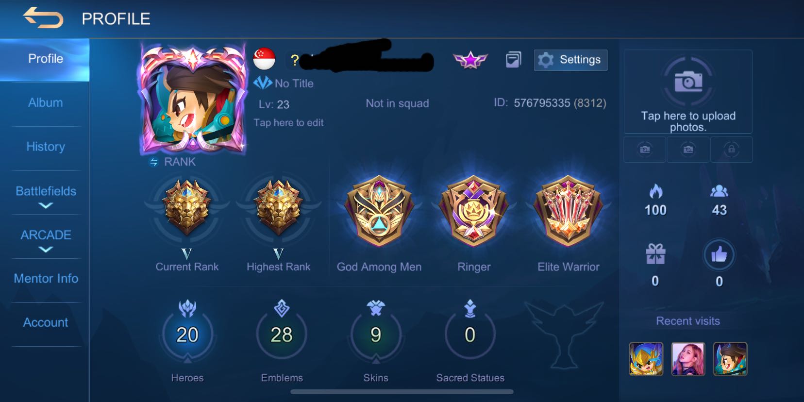 Mobile Legend Account Toys Games Video Gaming Video Games On Carousell