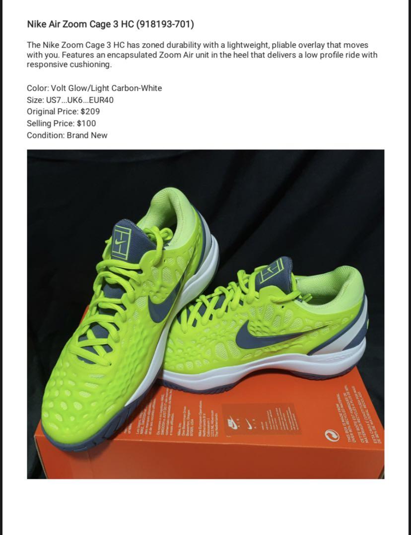 wmns nike air zoom cage 3 hc