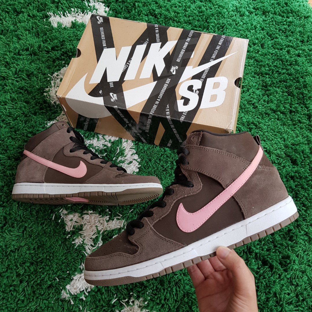 Nike dunk sb high chocolate pink clearance