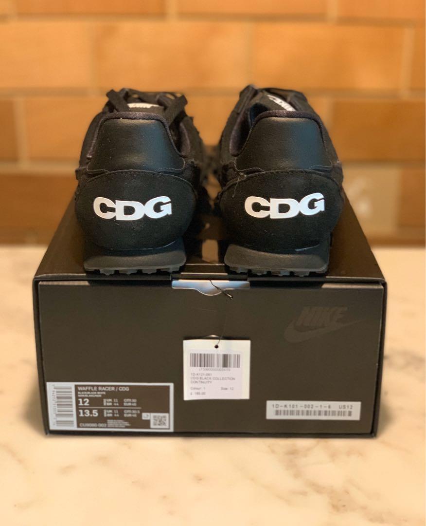 black cdg nike waffle racer 2