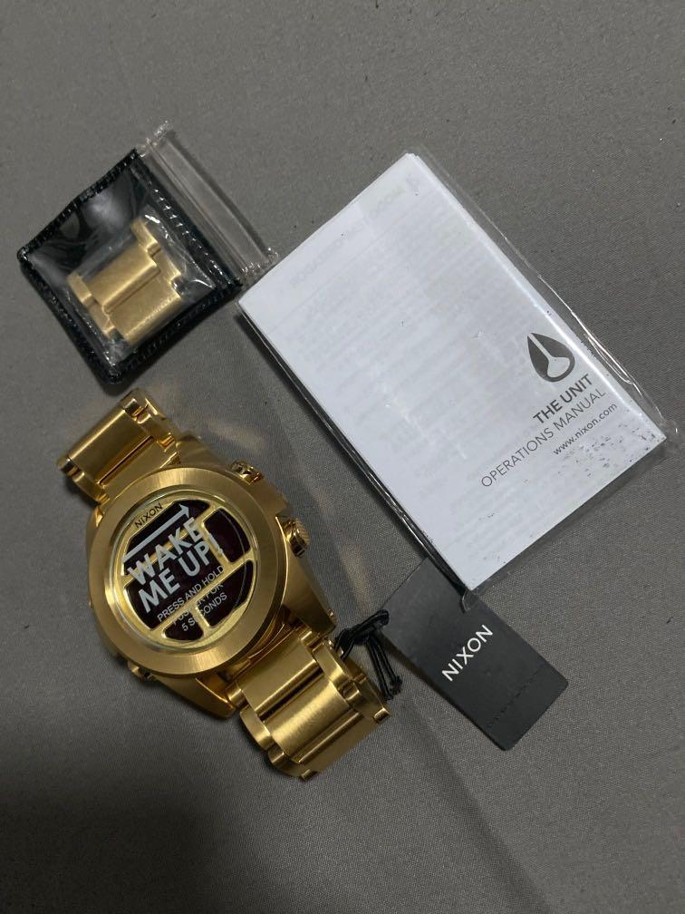 Nixon Unit SS All Gold Watch Mobile Phones Gadgets Wearables