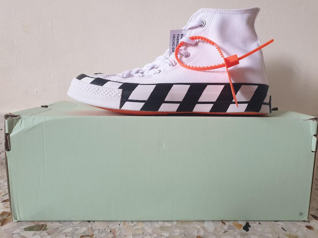 off white converse orange tag