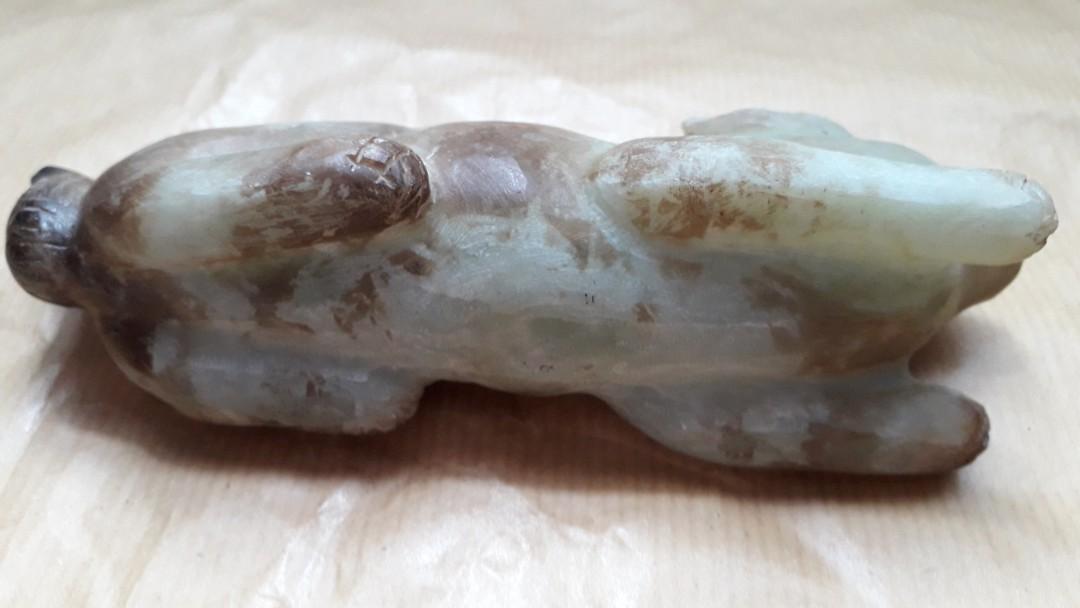 Old Chinese Jade Carved 'Rabbit' Statue, Vintage & Collectibles