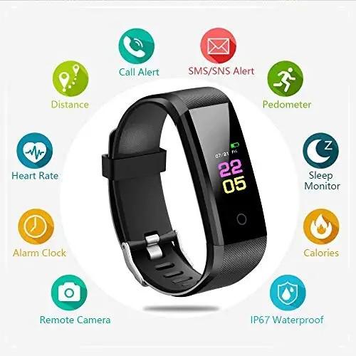 OumuEle Fitness Tracker with Heart Rate Monitor Activity Blood Pressure Waterproof Watch Step Counter Calorie Pedometer Mobile Phones Gadgets Wearables Smart Watches on Carousell
