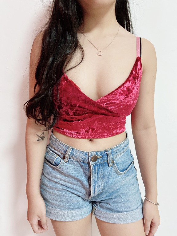 Pink Velvet Clubbing Crop Top Women S Fashion Clothes Tops On Carousell Afterpay & zip pay, plus free shipping over $50 available for eligible customers. carousell