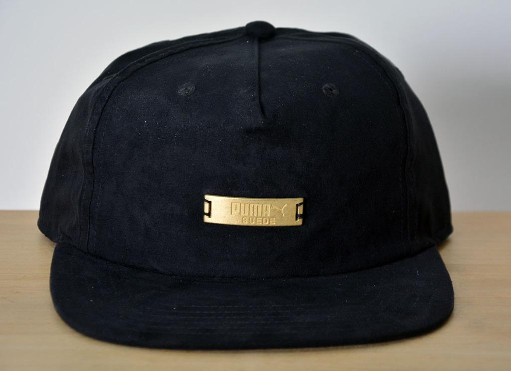 PUMA Suede Flat Brim Cap Gold Metal Badge