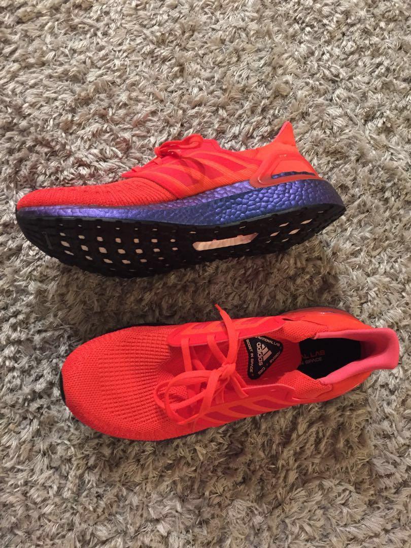 Red Adidas Ultra Boost 20 Low Top Blue Boost Men S Fashion Footwear Others On Carousell