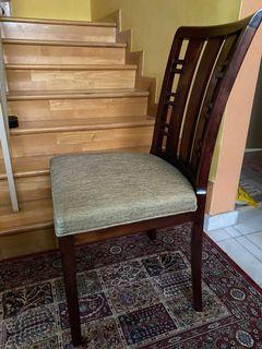 Solid wood single chair w cushion seat fr Urban Culture