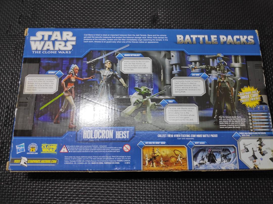 STAR WARS THE CLONE WARS BATTLE PACKS WITH GAME CARDS HOLOCRON HEIST BY