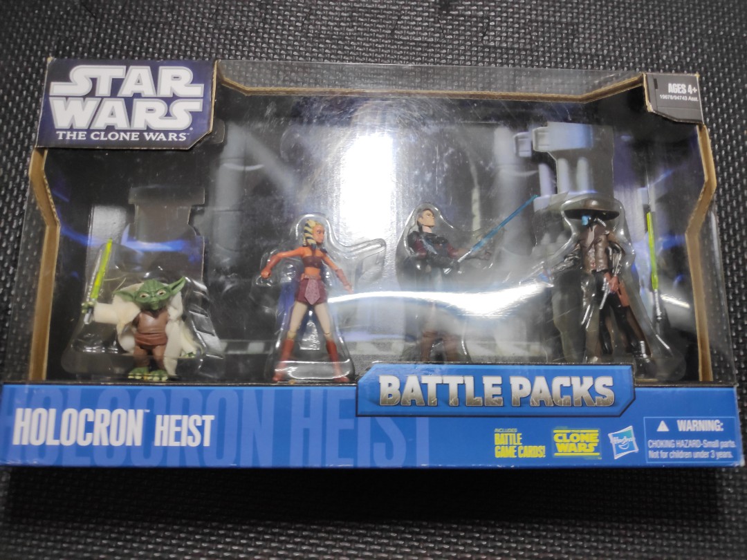 STAR WARS THE CLONE WARS BATTLE PACKS WITH GAME CARDS HOLOCRON HEIST BY