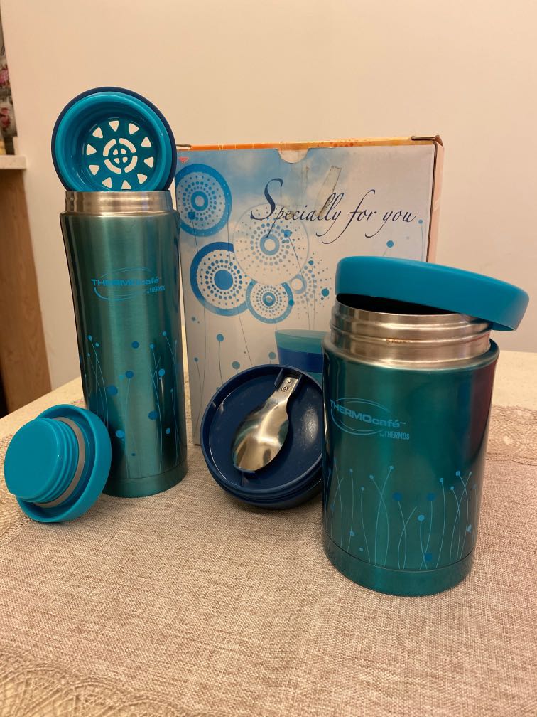 THERMOcafe by Thermos Insulated Bottle 500ml & Insulated Food Jar 500ml, Furniture & Home Living