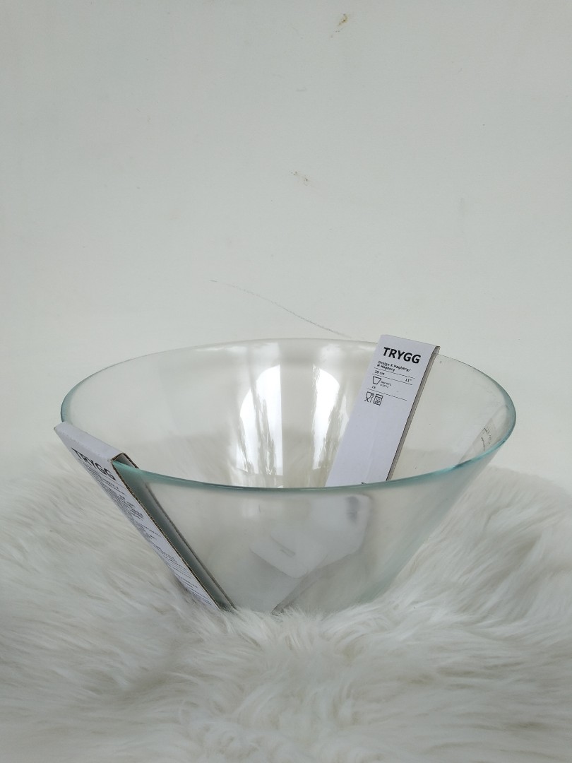 Trygg IKEA glass bowl, Furniture & Home Living, Kitchenware & Tableware, Other Kitchenware
