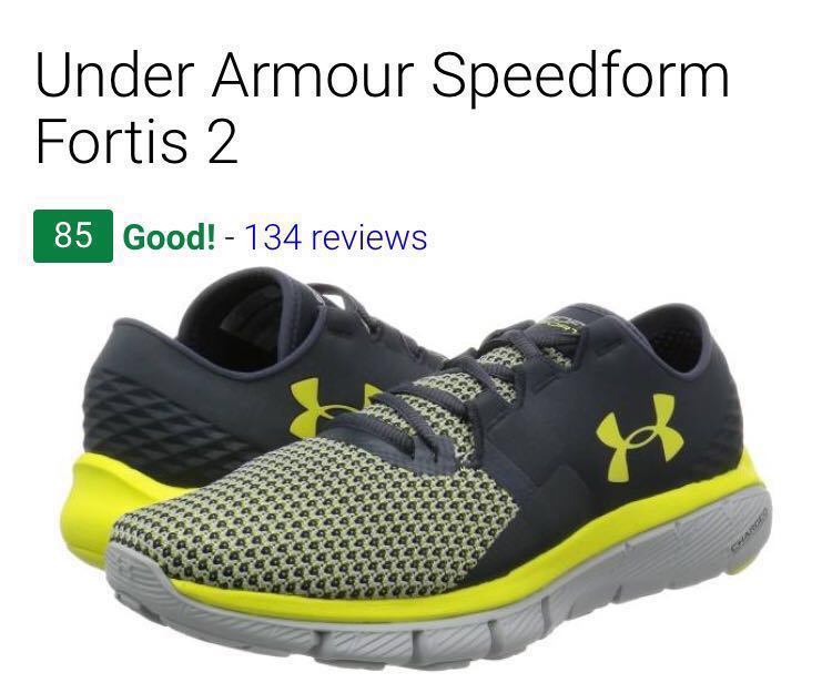 under armour speedform fortis 2 review