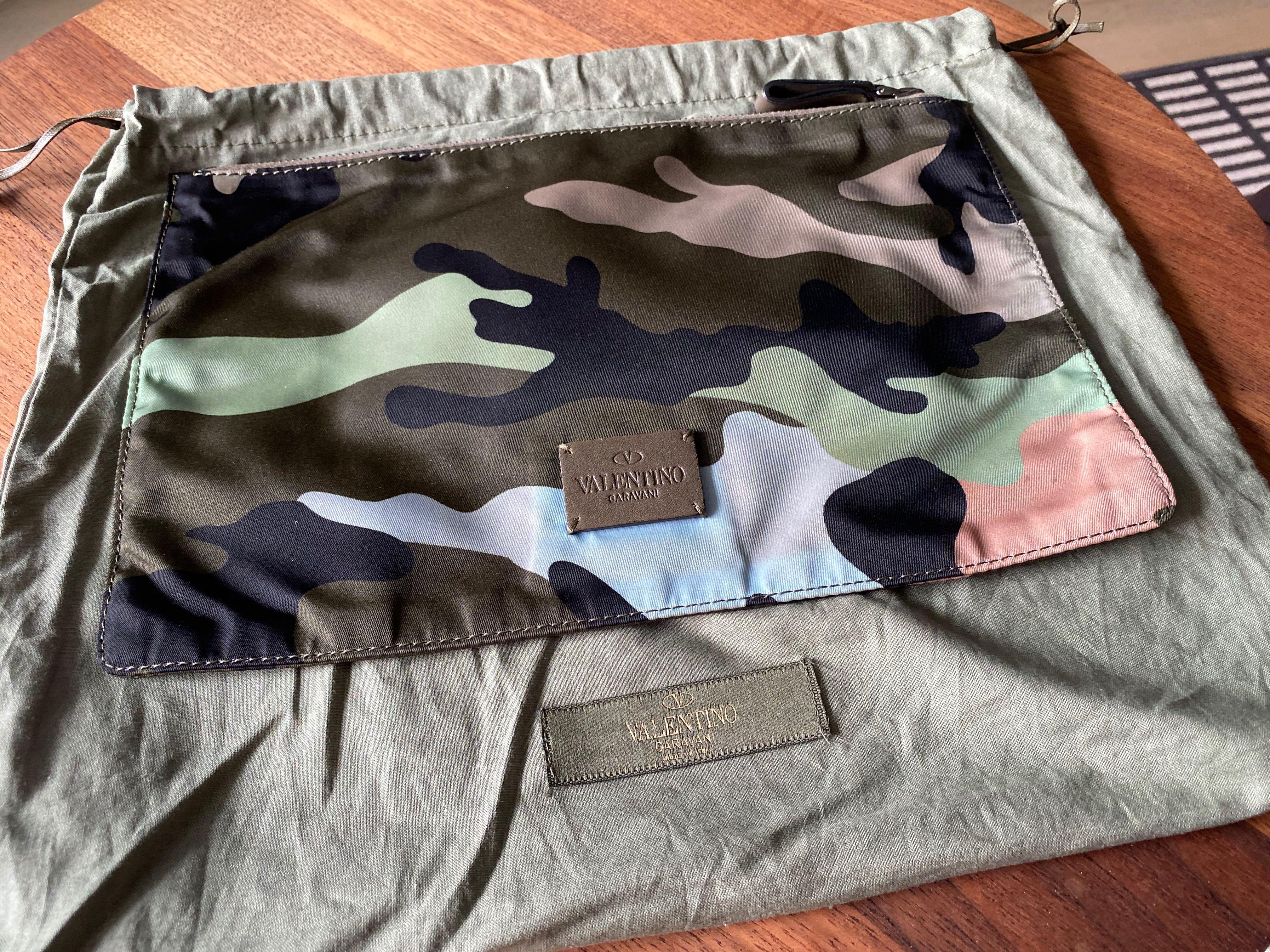 valentino camouflage clutch