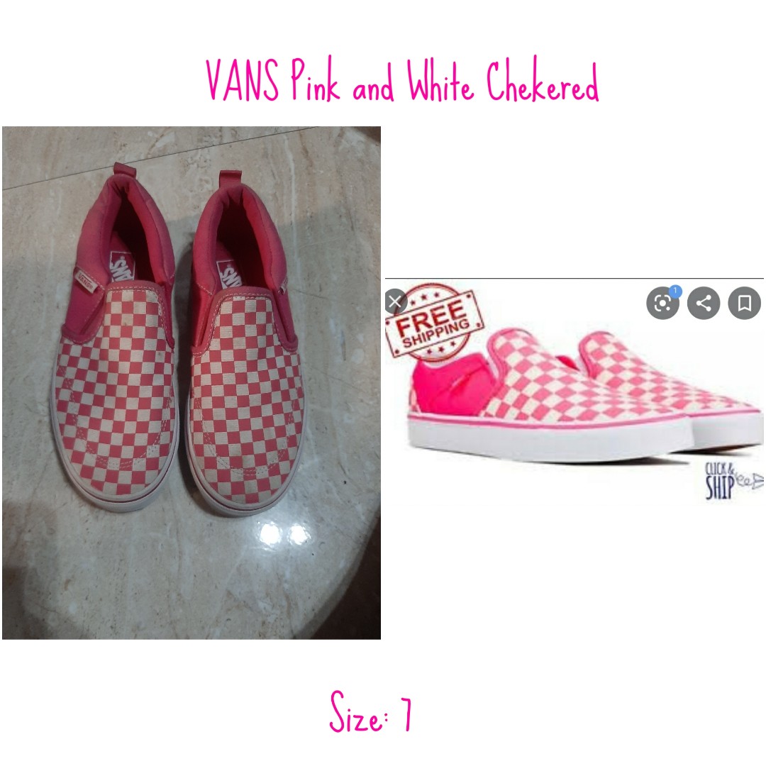 pink vans size 1