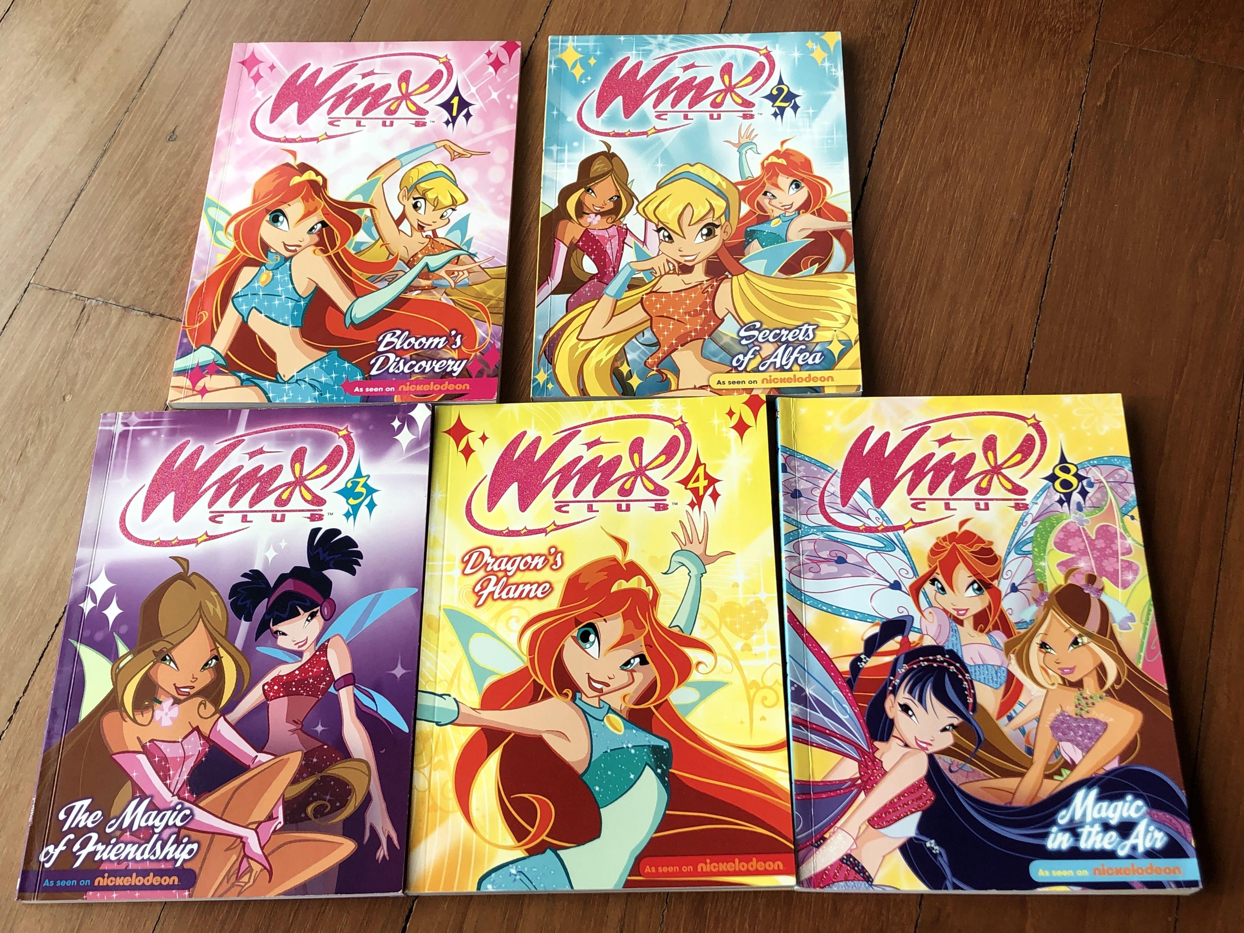 Winx Club Books 1 2 3 4 8 Books Stationery Children S Books On Carousell