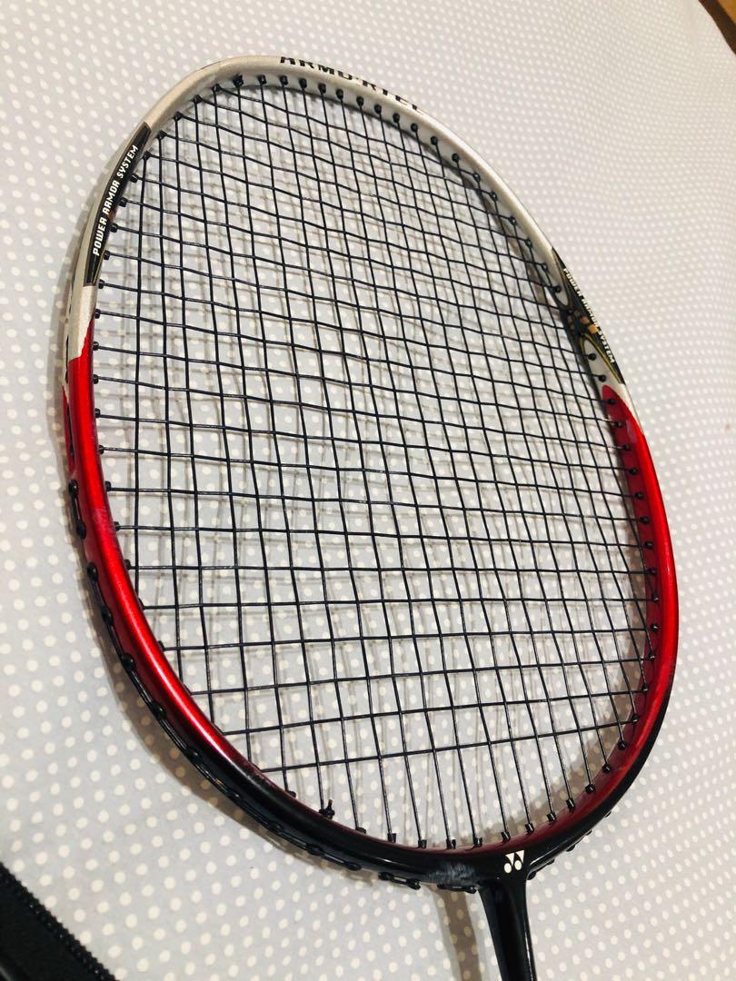 Yonex Armortec Badminton Racket, Sports Equipment, Fishing on Carousell