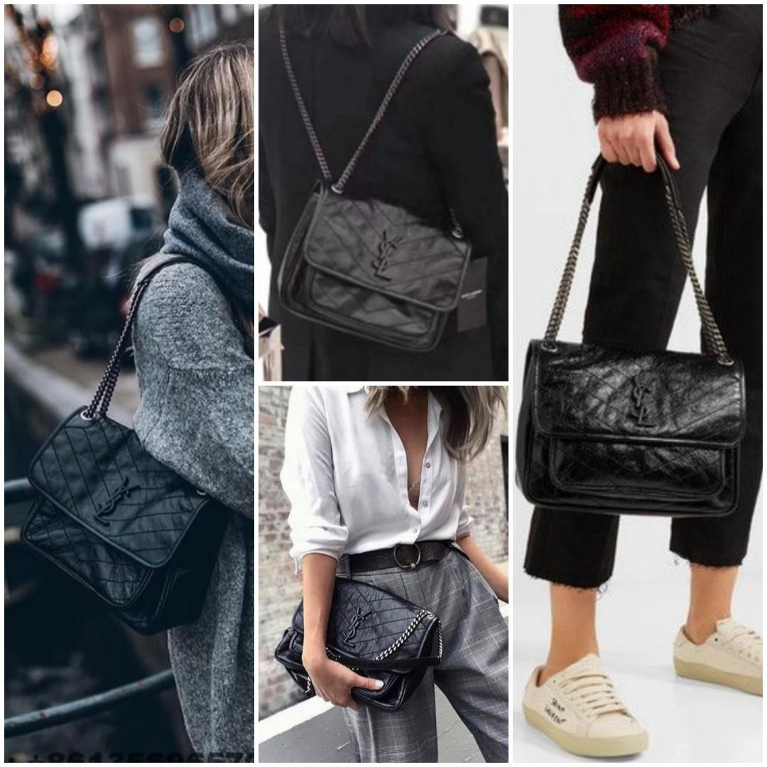 Ysl niki bag street style hot sale