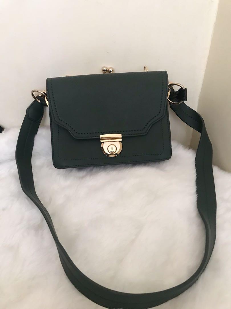 ZALORA Green Sling Bag Women s Fashion Bags Wallets Cross body Bags on Carousell