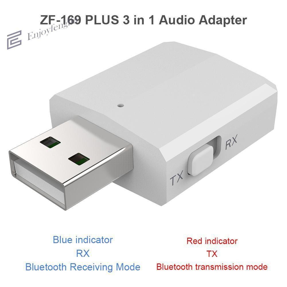 ZF-169 Plus 3 in 1 BT V5.0 Audio USB Receiver Transmitter Wireless ...