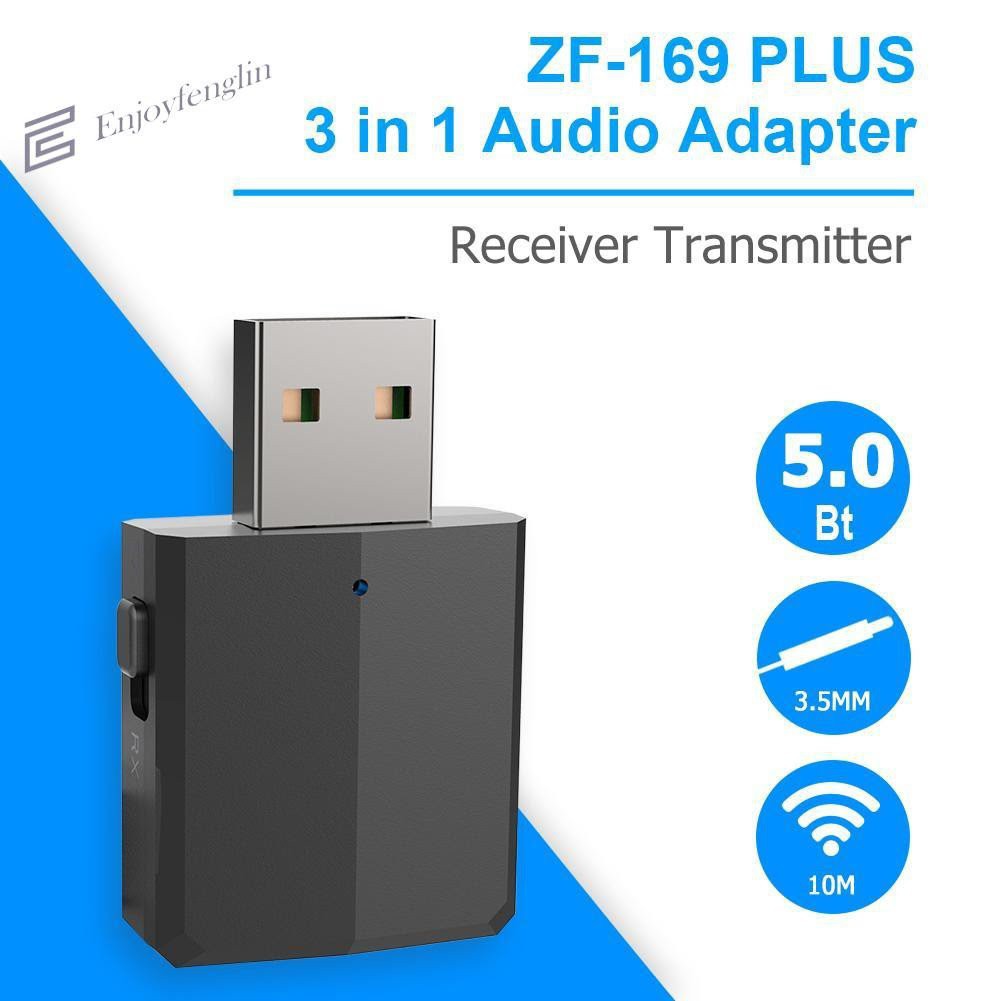 ZF-169 Plus 3 in 1 BT V5.0 Audio USB Receiver Transmitter Wireless ...