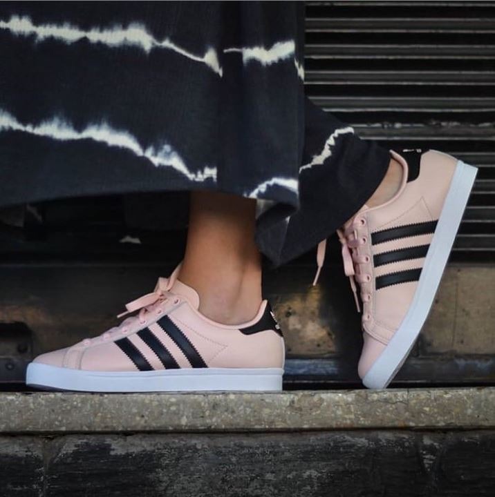 adidas coast star white pink