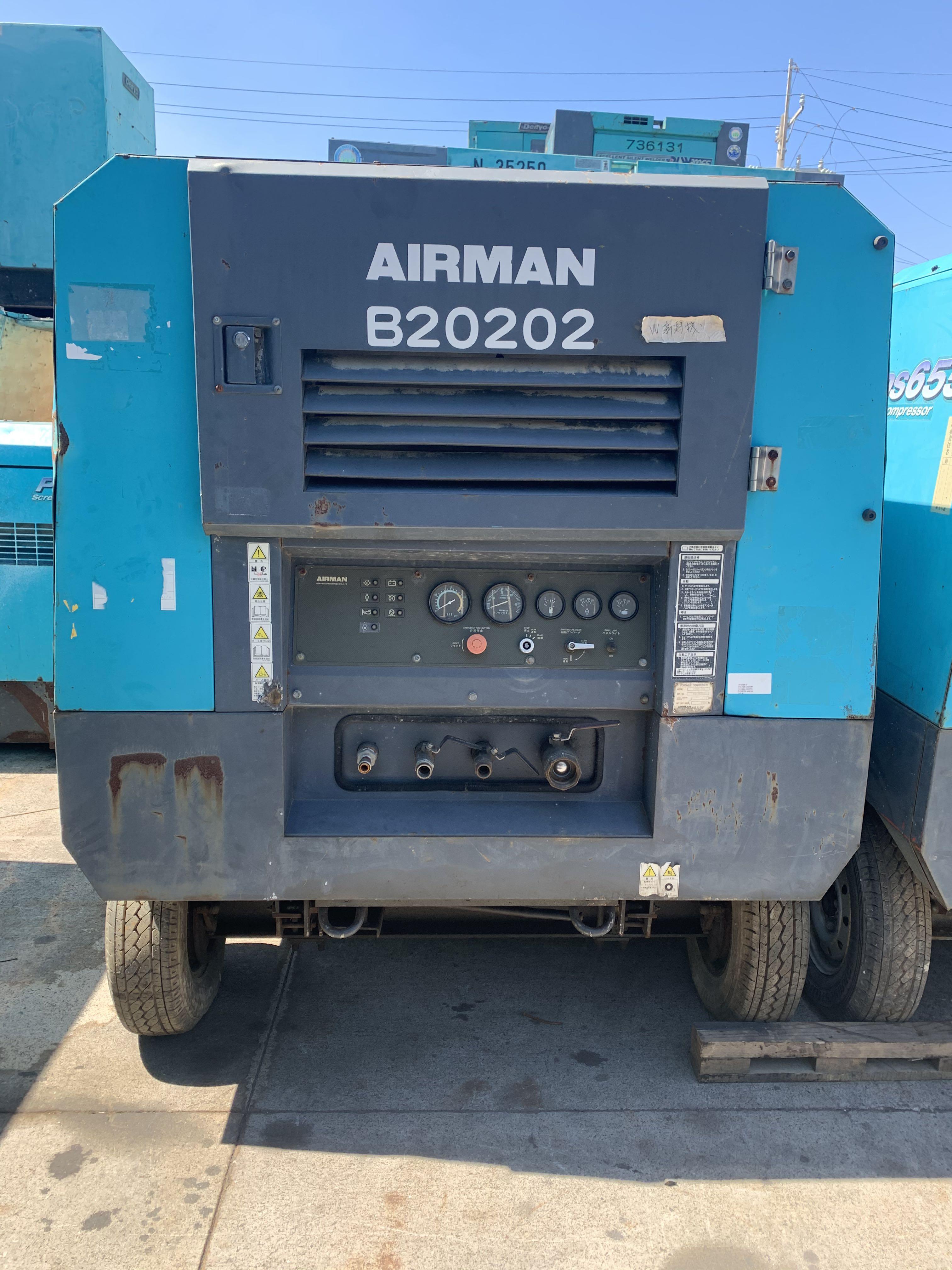 Airman 655 cfm Air Compressor (Category: Construction Tools & Equipment) located in Manila. Submitted by santiago0721 (Listing ID 1011822346, Image 1). Description: 2nd hand but newest model unit in the market. Good condition 5+++ running hours only. Read demo and testing Advise us 2-3 days scheduled appointment before visit.