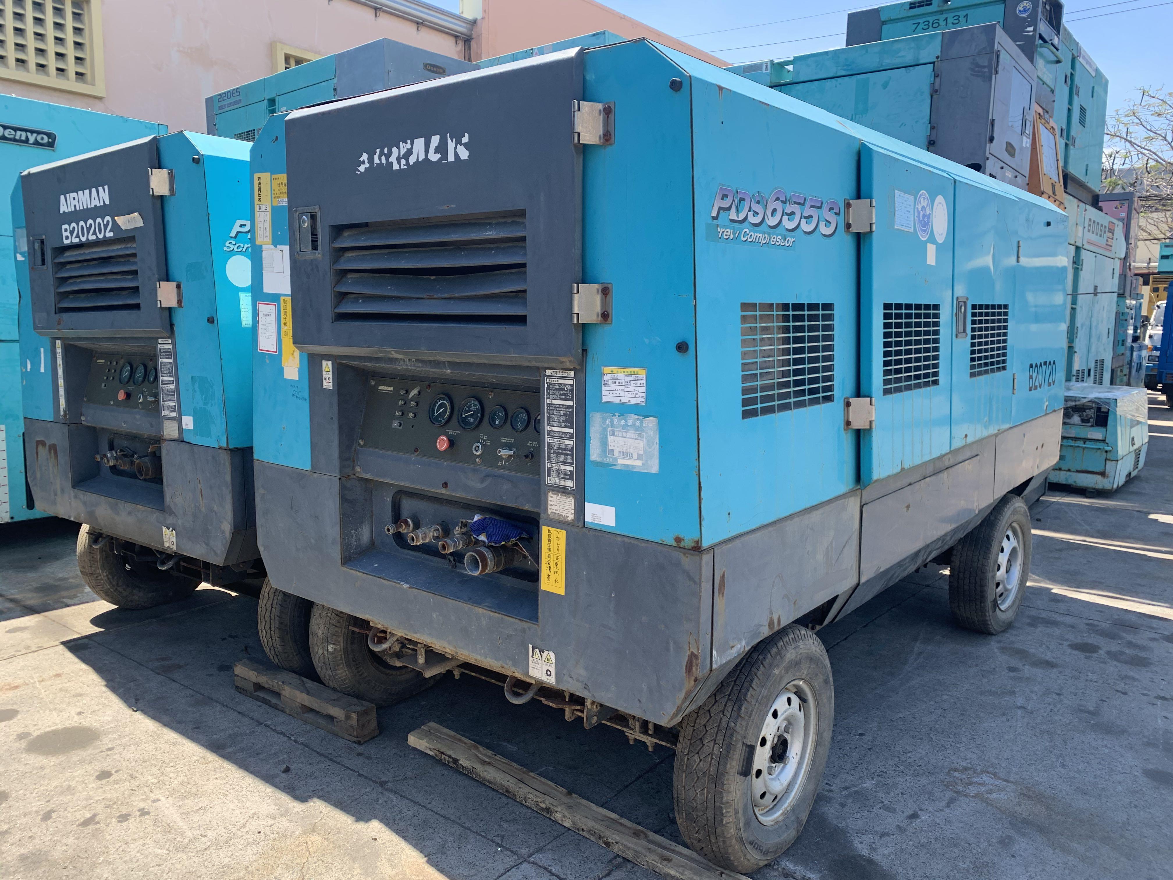 Airman 655 cfm Air Compressor (Category: Construction Tools & Equipment) located in Manila. Submitted by santiago0721 (Listing ID 1011822346, Image 2). Description: 2nd hand but newest model unit in the market. Good condition 5+++ running hours only. Read demo and testing Advise us 2-3 days scheduled appointment before visit.
