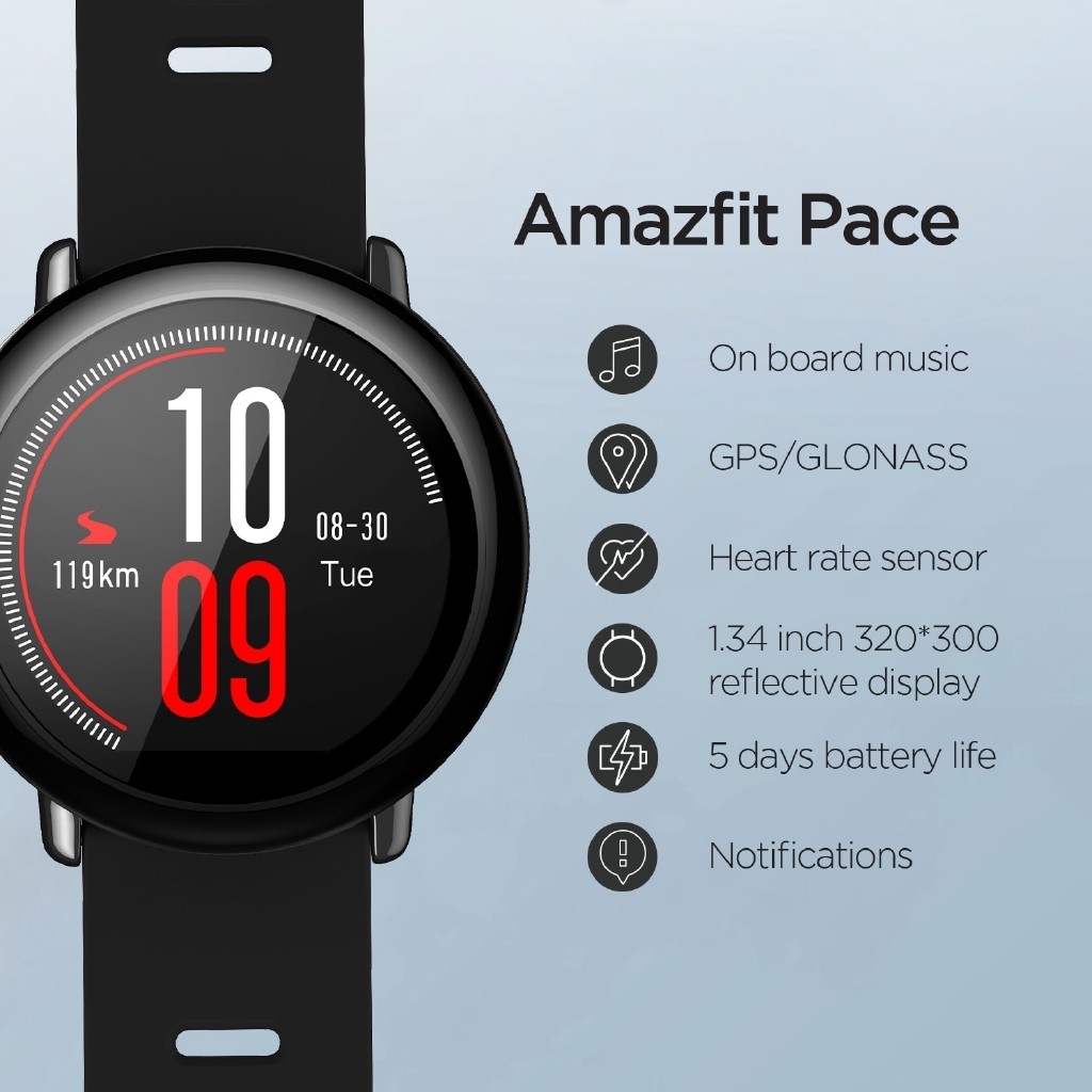 Amazfit Pace Gps Running Watch Mobile Phones Gadgets Wearables