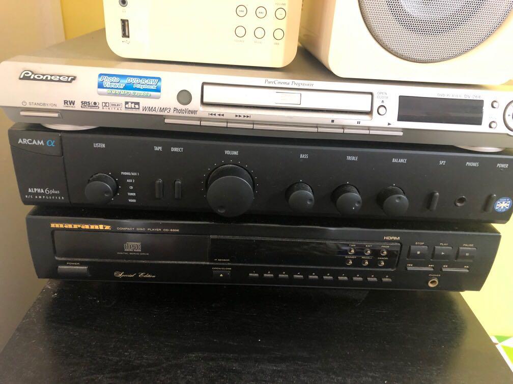 Arcam Alpha 6+ amplifier + Marantz CD 63 SE + TDL speakers , Audio