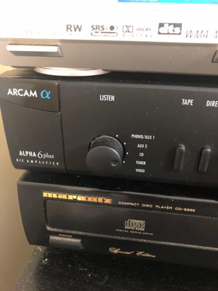 Arcam Alpha 6+ amplifier + Marantz CD 63 SE + TDL speakers , Audio