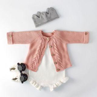 BNWT Baby girls pink or white knitted cardigan bolero 6-12m 12-18m 18-24 months