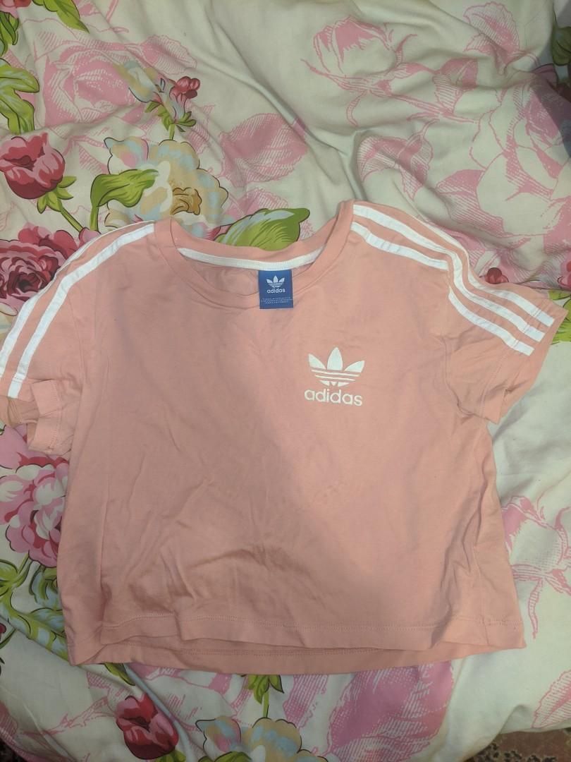 baby pink adidas top