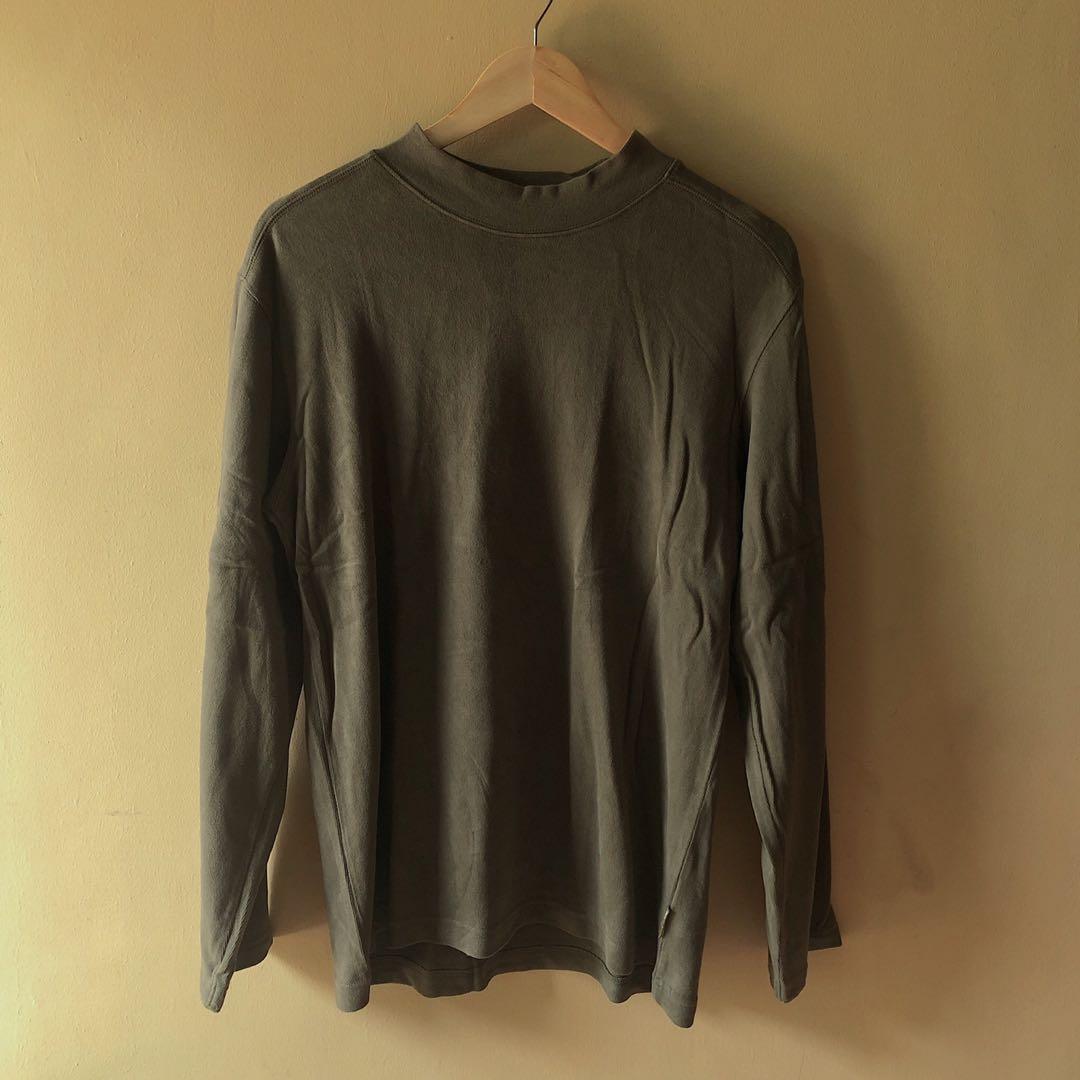 Baleno Olive Green Longsleeve Tee Women S Fashion Clothes Tops On Carousell