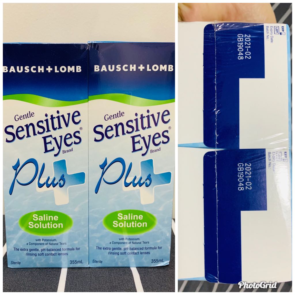 Bausch+Lomb Saline Solution 2x, Everything Else on Carousell