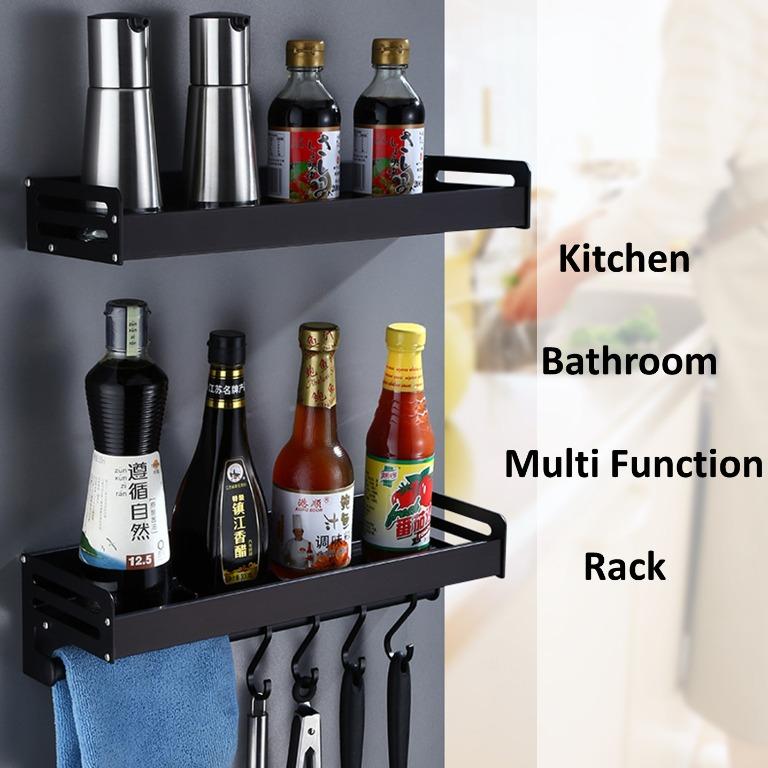 Black Kitchen Rack / Black Dish Rack / Black Wall Mount Dish Rack, Furniture & Home Living ...
