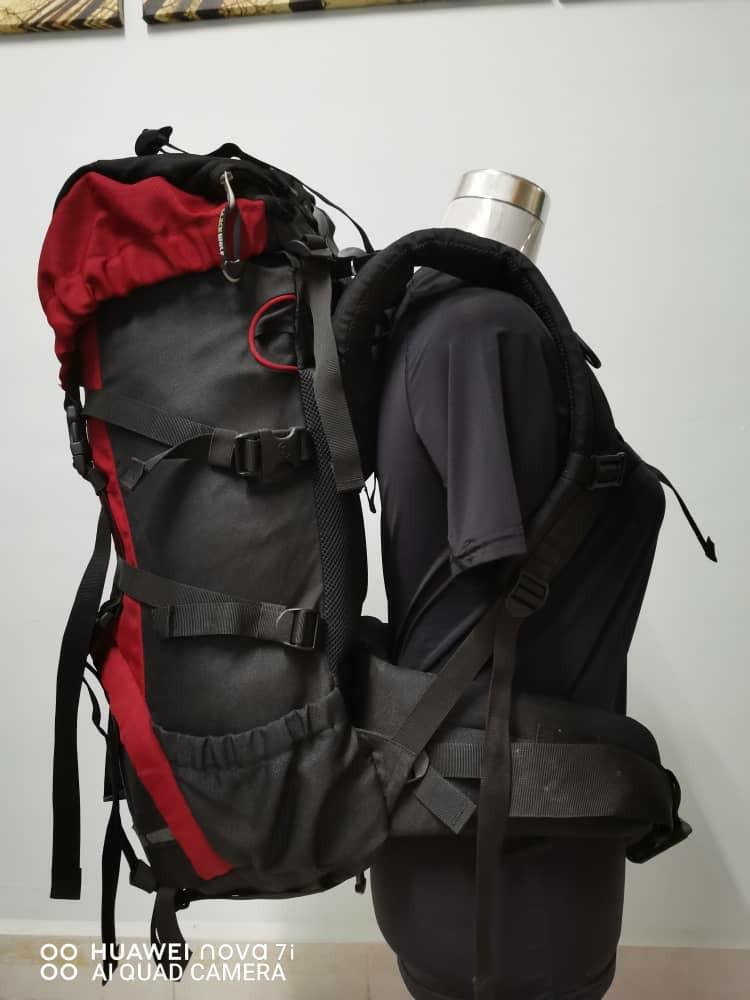 Black wolf hiking backpack on sale