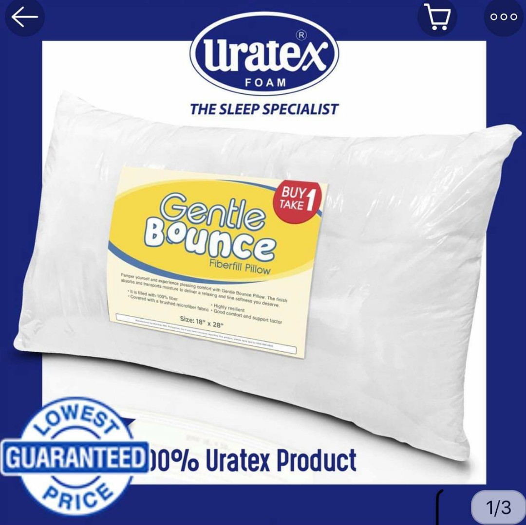 uratex gentle bounce fiberfill pillow