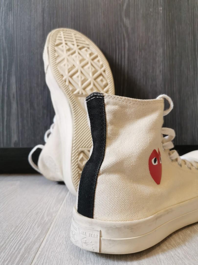 Cdg converse sales high small heart