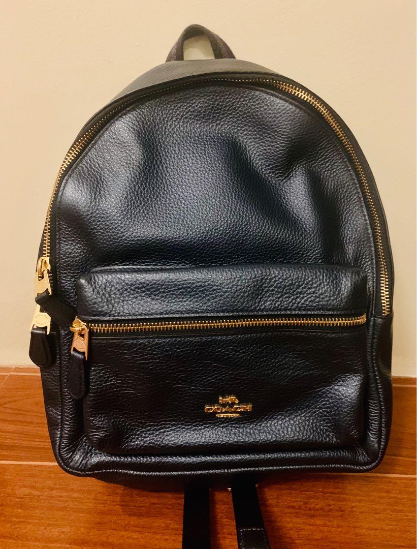coach metallic backpack