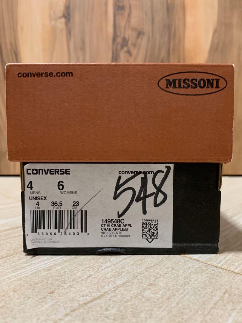Authentic Converse Missoni Chuck Taylor All Star Crab Apple