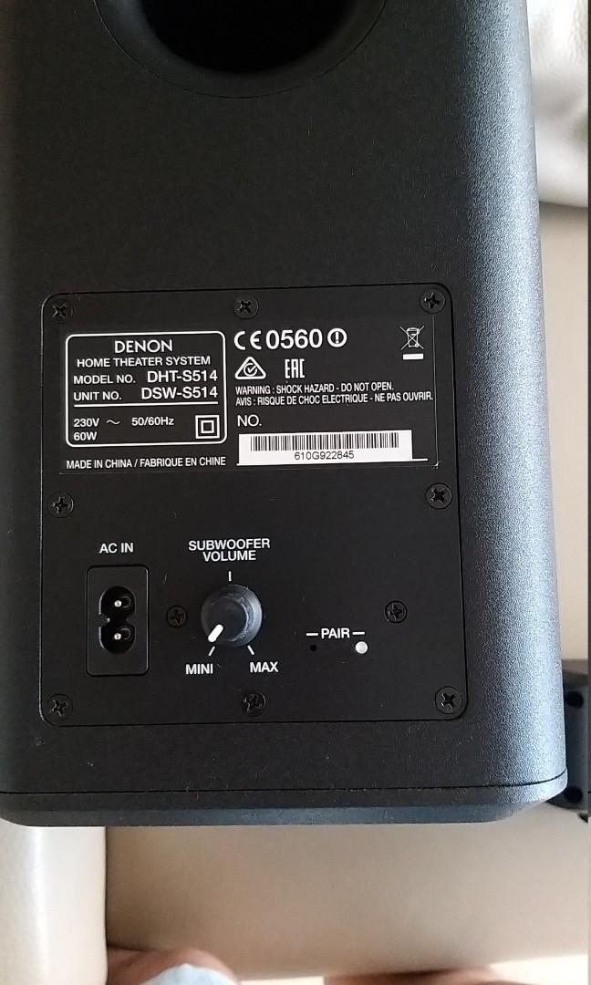 Denon soundbar and Denon subwoofer, Electronics, Audio on Carousell