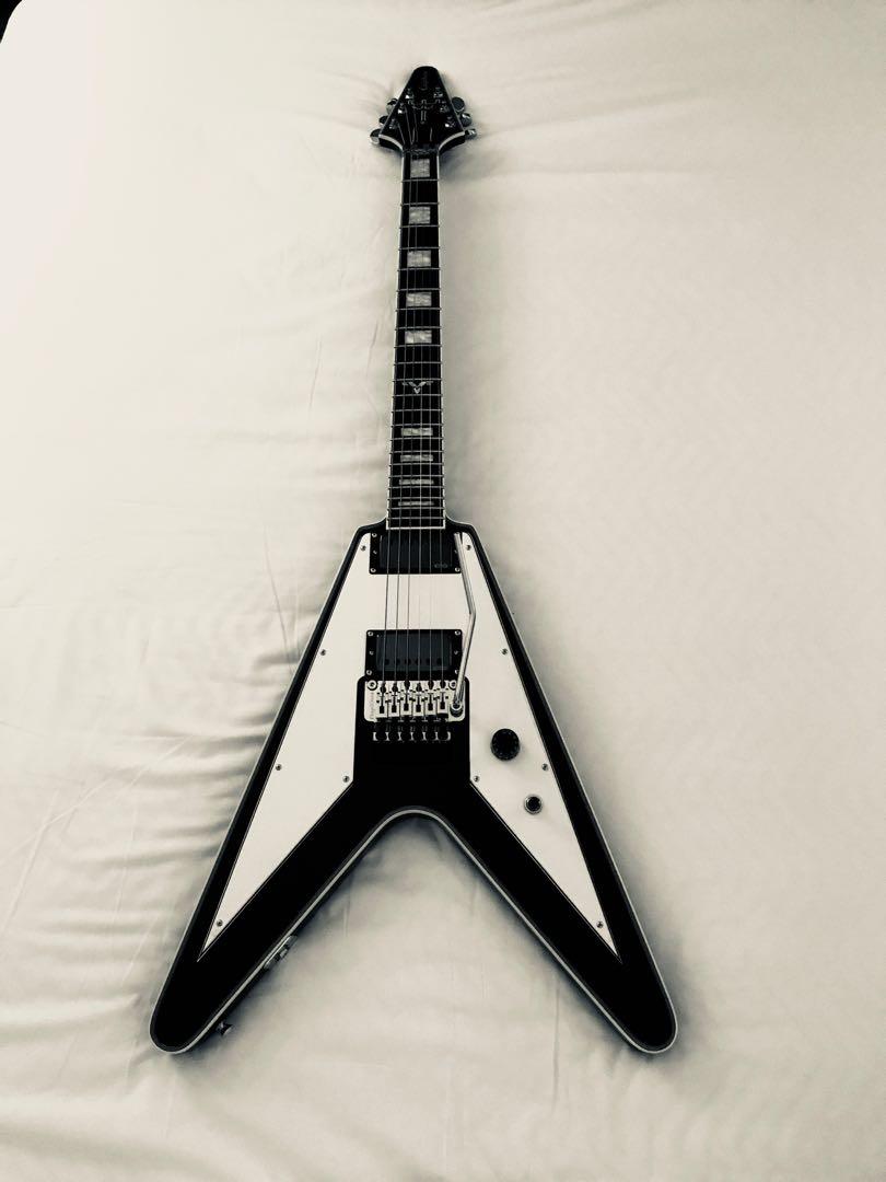 Epiphone richie faulkner flying sale v limited edition ebony