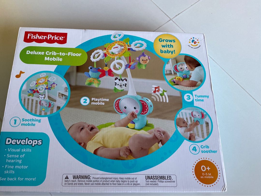 Fisher Price Deluxe Cribtofloor mobile, Babies & Kids, Infant