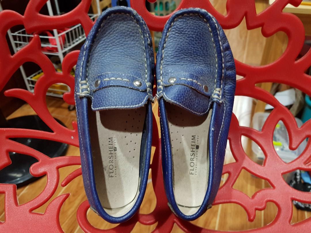 blue florsheim shoes
