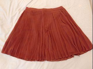 Forever 21 Orange Flare Skirt #MulaiYuk