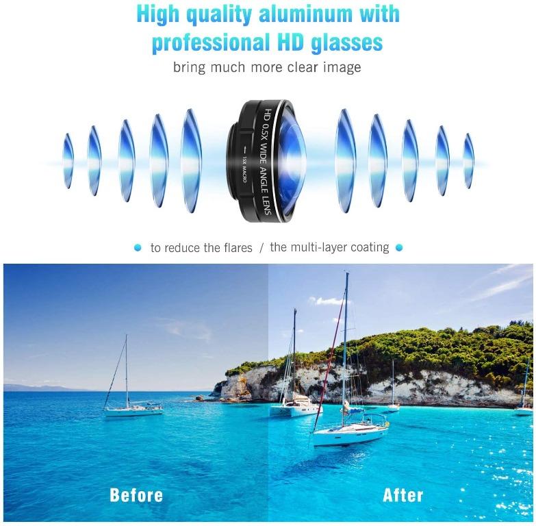 G033 Phone Camera Lens kit ARORY 3 in 1 Cell Phone Lens with 230