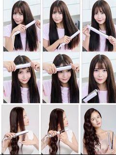 Hair curler and straightener 2 in 1 , fringe curler 
