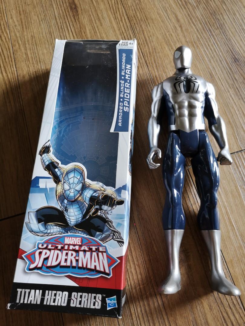 Silver hot sale spiderman figure