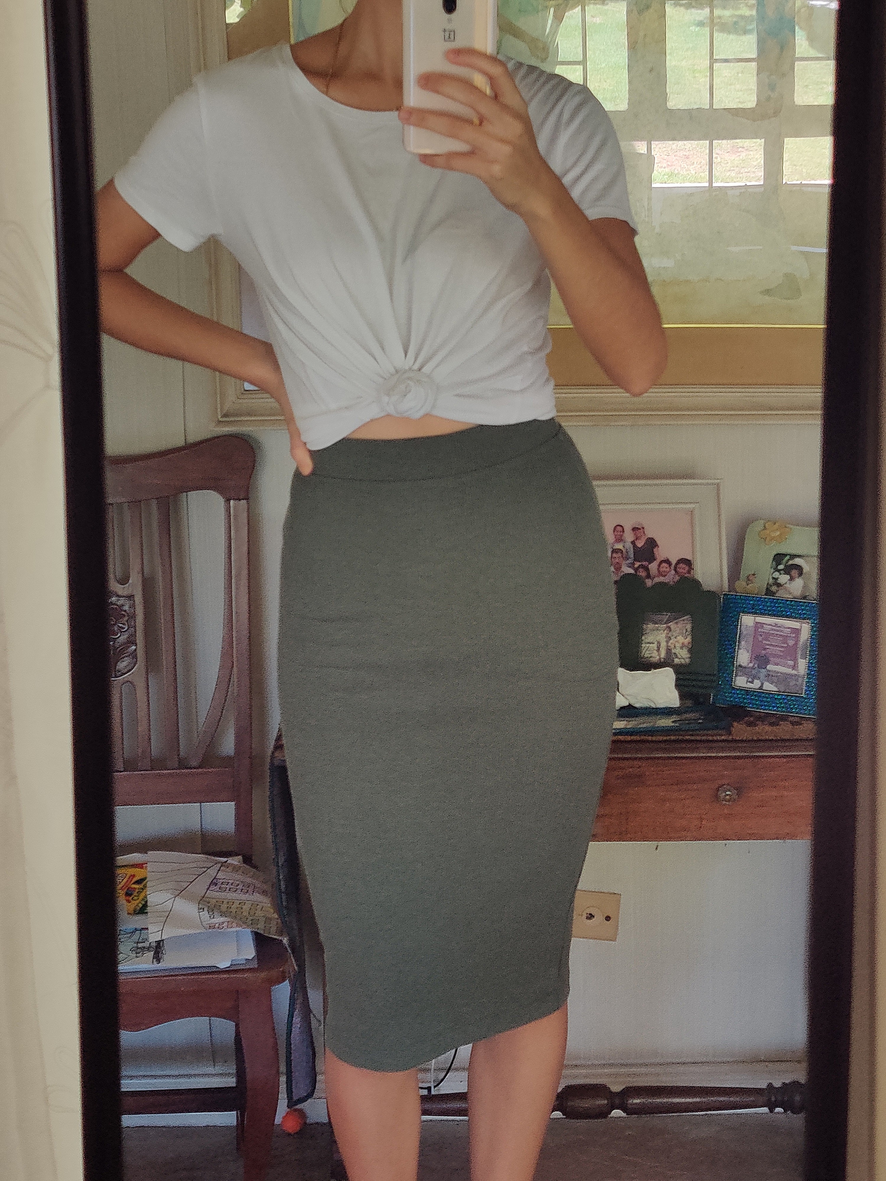 H&m top ribbed skirt